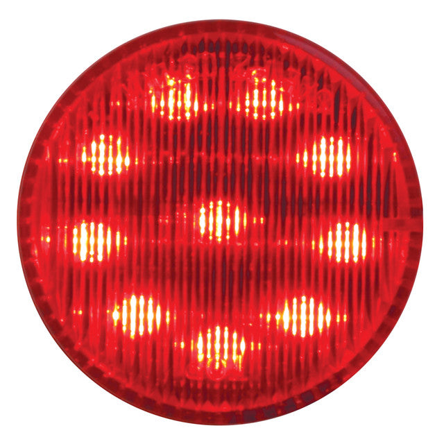 75111 2" RED/RED 10-LED MARKER SEALED LIGHT, 24V Firebrick