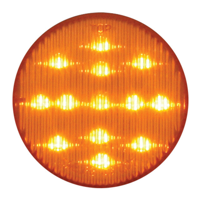 75120 2.5" AMBER/AMBER 13-LED MARKER SEALED LIGHT, 24V Chocolate