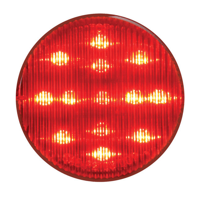 75121 2.5" RED/RED 13-LED MARKER SEALED LIGHT, 24V Firebrick