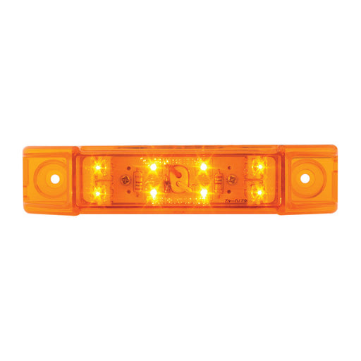 75170 6"L RECT. AMBER/AMBER 8 LED SEALED LIGHT, HIGH/LOW 3 WIRES Dark Orange
