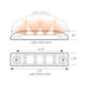 75170 6"L RECT. AMBER/AMBER 8 LED SEALED LIGHT, HIGH/LOW 3 WIRES Beige