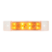 6"L RECT. AMBER/CLEAR 8 LED SEALED LIGHT, HIGH/LOW 3 WIRES Antique White