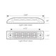 75180 6"L RECT. SPYDER AMBER/AMBER 8 LED LIGHT, HIGH/LOW 3 WIRES Lavender