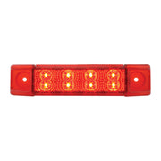75182 6"L RECT. SPYDER RED/RED 8 LED LIGHT, HIGH/LOW 3 WIRES Firebrick