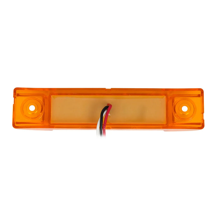 Chocolate 6"L RECT. PEARL AMBER/AMBER 8 LED LIGHT, HIGH/LOW 3 WIRES 6" RECTANGULAR