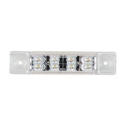 6"L RECT. PEARL AMBER/CLEAR 8 LED LIGHT, HIGH/LOW 3 WIRES 6" RECTANGULAR Light Gray