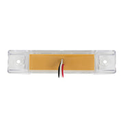 6"L RECT. PEARL AMBER/CLEAR 8 LED LIGHT, HIGH/LOW 3 WIRES 6" RECTANGULAR Goldenrod