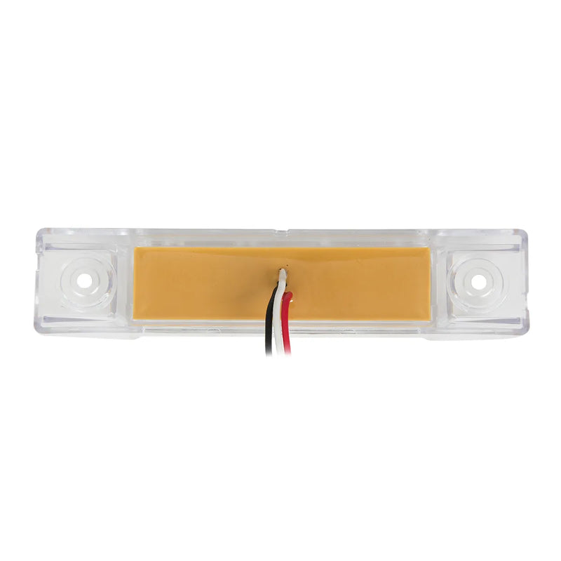 6"L RECT. PEARL AMBER/CLEAR 8 LED LIGHT, HIGH/LOW 3 WIRES 6" RECTANGULAR Goldenrod