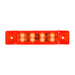 Peach Puff 6"L RECT. PEARL RED/RED 8 LED LIGHT, HIGH/LOW 3 WIRES 6" RECTANGULAR