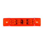 6"L RECT. PEARL RED/RED 8 LED LIGHT, HIGH/LOW 3 WIRES 6" RECTANGULAR Orange Red