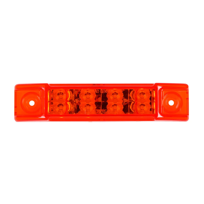 6"L RECT. PEARL RED/RED 8 LED LIGHT, HIGH/LOW 3 WIRES 6" RECTANGULAR Orange Red