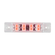6"L RECT. PEARL RED/CLEAR 8 LED LIGHT, HIGH/LOW 3 WIRES 6" RECTANGULAR Thistle