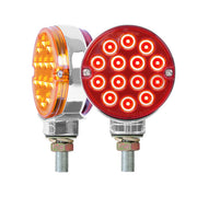 75194 3" PEARL DOUBLE FACE AMBER/RED 14 LED/SIDE, TWIN PACK Brown
