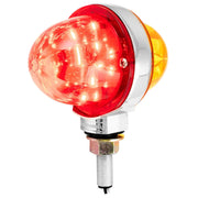 3" Watermelon Double Face High Power LED Pedestal Light (CHOOSE COLOR) amber/amber - red/red,amber/clear - red/clear,amber/smoke - red/smoke Wheat