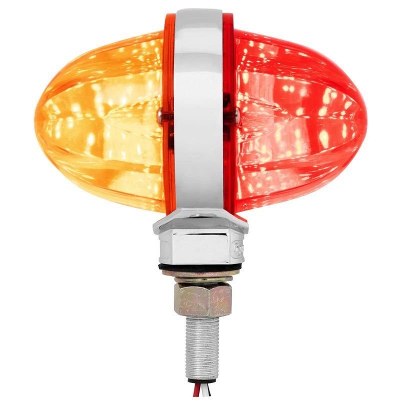 3" Watermelon Double Face High Power LED Pedestal Light (CHOOSE COLOR) amber/amber - red/red,amber/clear - red/clear,amber/smoke - red/smoke Tan