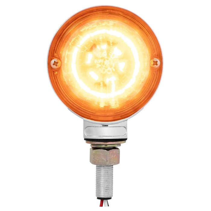 Wheat 3″ Watermelon Double Face High Power LED Pedestal Light amber/amber - red/red,amber/clear - red/clear,amber/smoke - red/smoke