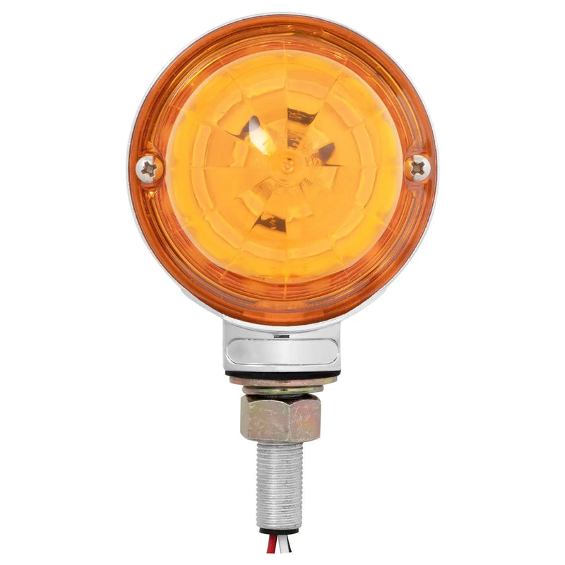 3" Watermelon Double Face High Power LED Pedestal Light (CHOOSE COLOR) amber/amber - red/red,amber/clear - red/clear,amber/smoke - red/smoke Sandy Brown