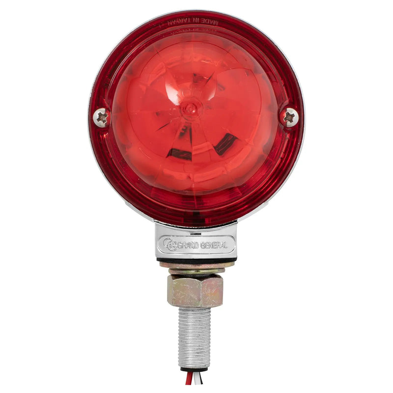 3" Watermelon Double Face High Power LED Pedestal Light (CHOOSE COLOR) amber/amber - red/red,amber/clear - red/clear,amber/smoke - red/smoke Brown