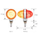 Wheat 3″ Watermelon Double Face High Power LED Pedestal Light amber/amber - red/red,amber/clear - red/clear,amber/smoke - red/smoke