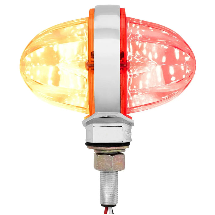 Wheat 3″ Watermelon Double Face High Power LED Pedestal Light amber/amber - red/red,amber/clear - red/clear,amber/smoke - red/smoke