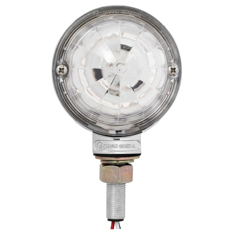 3" Watermelon Double Face High Power LED Pedestal Light (CHOOSE COLOR) amber/amber - red/red,amber/clear - red/clear,amber/smoke - red/smoke Light Gray