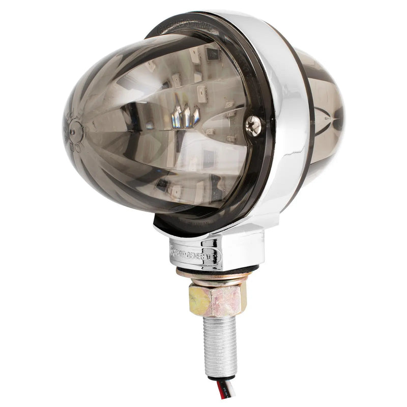 3" Watermelon Double Face High Power LED Pedestal Light (CHOOSE COLOR) amber/amber - red/red,amber/clear - red/clear,amber/smoke - red/smoke Dark Gray