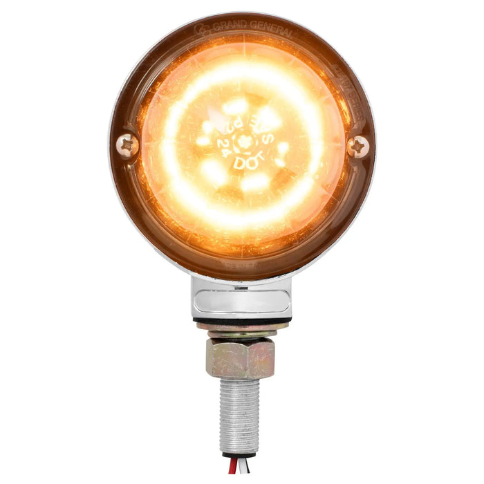 Tan 3″ Watermelon Double Face High Power LED Pedestal Light amber/amber - red/red,amber/clear - red/clear,amber/smoke - red/smoke