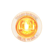 75211 1-1/4" AMBER/CLEAR 1LED DUAL FUN. LIGHT W/SCREW NUT, 3WIRES Antique White