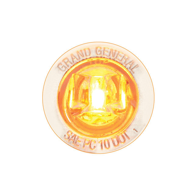 75211 1-1/4" AMBER/CLEAR 1LED DUAL FUN. LIGHT W/SCREW NUT, 3WIRES Antique White