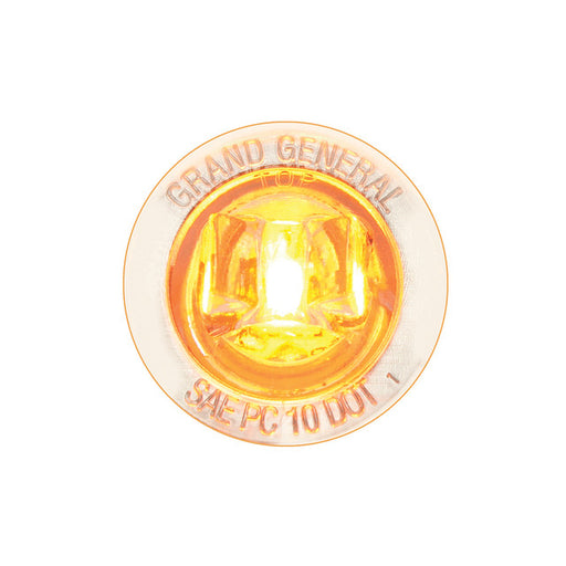 75211 1-1/4" AMBER/CLEAR 1LED DUAL FUN. LIGHT W/SCREW NUT, 3WIRES Antique White