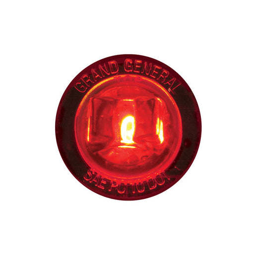 75212 1-1/4" RED/RED 1LED DUAL FUN. LIGHT W/SCREW NUT, 3WIRES Firebrick
