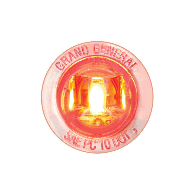75213 1-1/4" RED/CLEAR 1LED DUAL FUN. LIGHT W/SCREW NUT, 3WIRES Coral