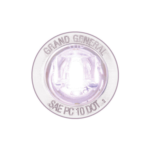 75214 1-1/4" WHITE/CLEAR 1LED INTER. LIGHT W/SCREW NUT, 3WIRES Lavender