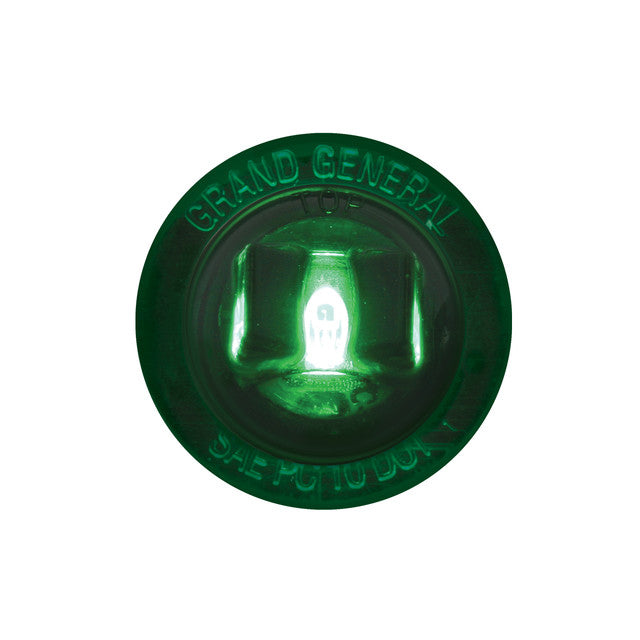 75216 1-1/4" GREEN/GREEN 1LED INTER. LIGHT W/SCREW NUT, 3WIRES Dark Green