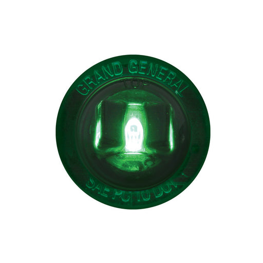75216 1-1/4" GREEN/GREEN 1LED INTER. LIGHT W/SCREW NUT, 3WIRES Dark Green
