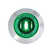75226 1-1/4" GREEN/GREEN 1LED INT. LIGHT W/BEZEL&NUT, 3 WIRES Gray