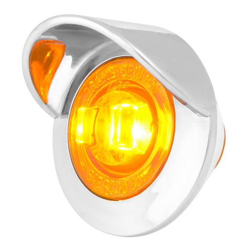 75230 1-1/4" AMBER/AMBER 1LED DUAL FUNCT. LIGHT W/CR. BEZEL&VISOR Light Gray