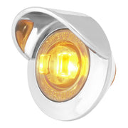 75231 1-1/4" AMBER/CLEAR 1LED DUAL FUNCT. LIGHT W/CR. BEZEL&VISOR Light Gray