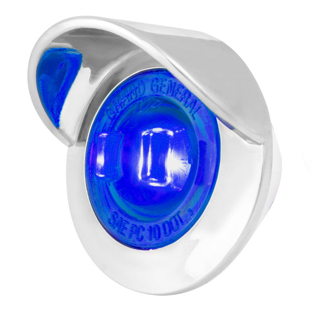 75235 1-1/4" BLUE/BLUE 1LED DUAL FUNCT. LIGHT W/CR. BEZEL&VISOR Medium Blue