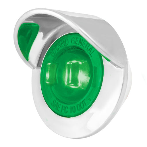 75236 1-1/4" GREEN/GREEN 1LED DUAL FUNCT. LIGHT W/CR. BEZEL&VISOR Light Gray