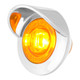 75260 1" MINI AMBER/AMBER 1LED DUAL FUNCT. LIGHT W/CR. BEZEL&VISOR Light Gray