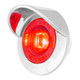 75262 1" MINI RED/RED 1LED DUAL FUNCT. LIGHT W/CR. BEZEL&VISOR Light Gray