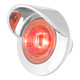 75263 1" MINI RED/CLEAR 1LED DUAL FUNCT. LIGHT W/CR. BEZEL&VISOR Tomato
