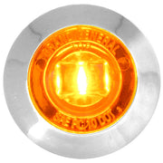 75270 1" MINI AMBER/AMBER 1 LED DUAL FUNCT. LIGHT W/CR. PL. BEZEL Light Gray