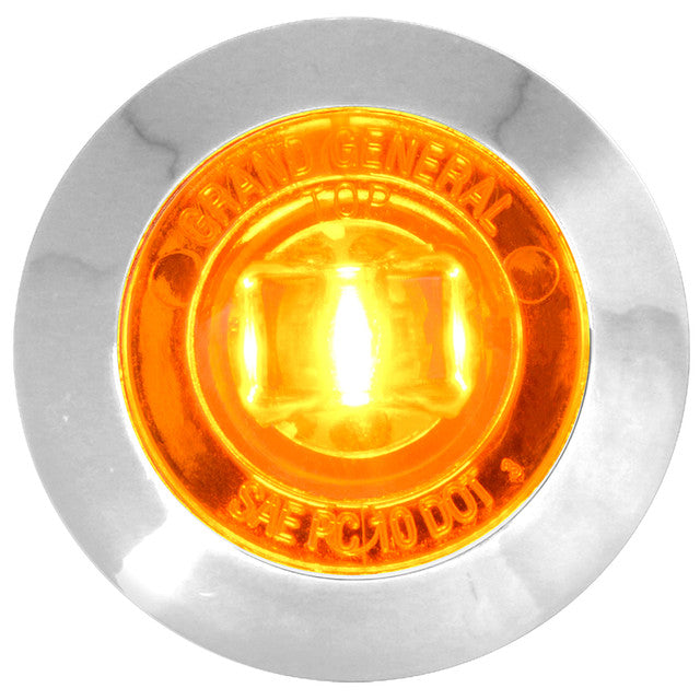 75270 1" MINI AMBER/AMBER 1 LED DUAL FUNCT. LIGHT W/CR. PL. BEZEL Light Gray