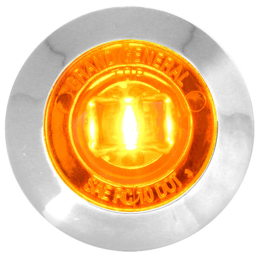 75270 1" MINI AMBER/AMBER 1 LED DUAL FUNCT. LIGHT W/CR. PL. BEZEL Light Gray