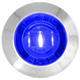 75275 1" MINI BLUE/BLUE 1 LED DUAL FUNCT. LIGHT W/CR. PL. BEZEL Medium Blue