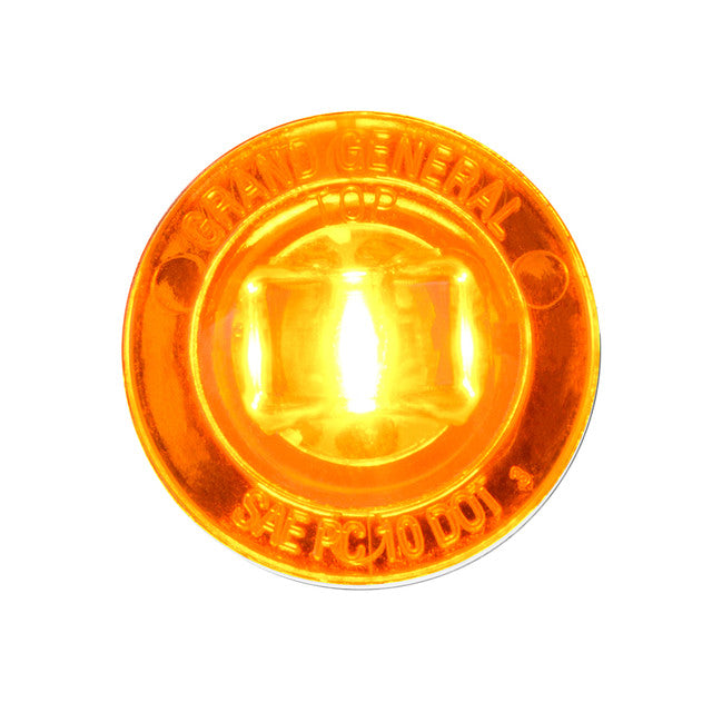 75280 1" MINI AMBER/AMBER 1LED SCREW W/NUT DUAL FUNT. SEALED LIGHT Dark Orange