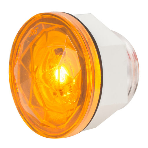 75300 1-1/4" AMBER/AMB DIAMOND LENS 1 LED DUAL FUNT. LIGHT W/ NUT Light Gray
