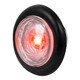 75313 1-1/4" RED/CLEAR DIAMOND LENS 1 LED DUAL FUNT. LIGHT W/ GRMT Black